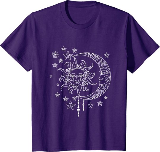 Sonne Mond Sterne Traumfänger T-Shirt