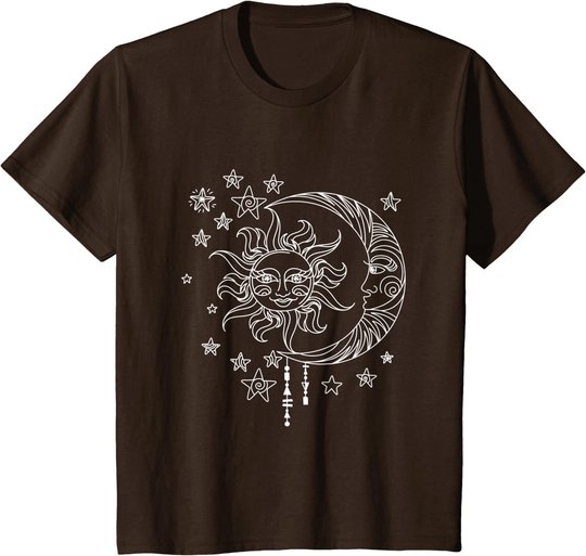 Sonne Mond Sterne Traumfänger T-Shirt