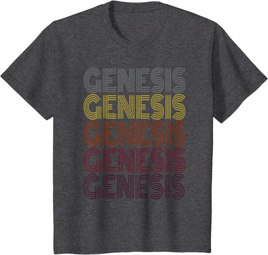 Graphic 365 First Name Genesis Retro Pattern Vintage Style T-Shirt