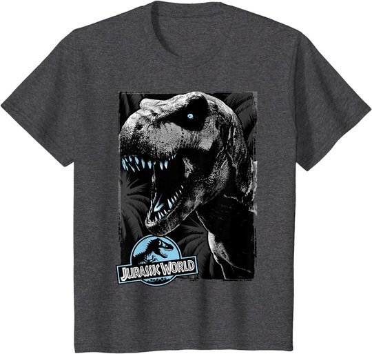 Jurassic World Black and White T-Rex Head T-Shirt