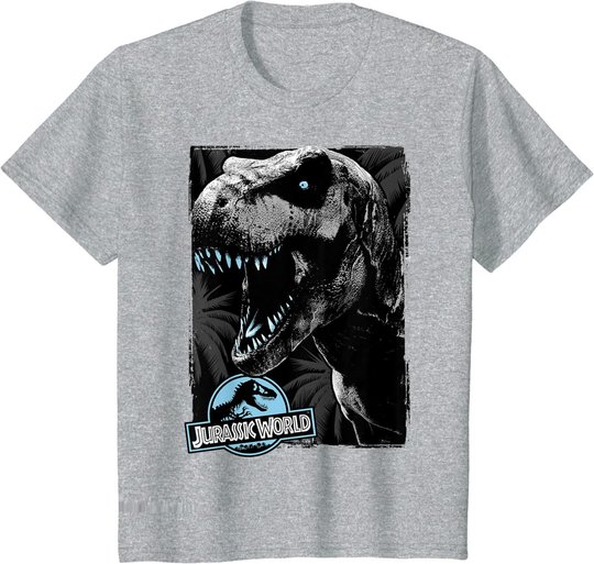 Jurassic World Black and White T-Rex Head T-Shirt