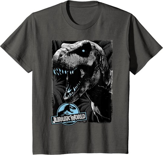Jurassic World Black and White T-Rex Head T-Shirt