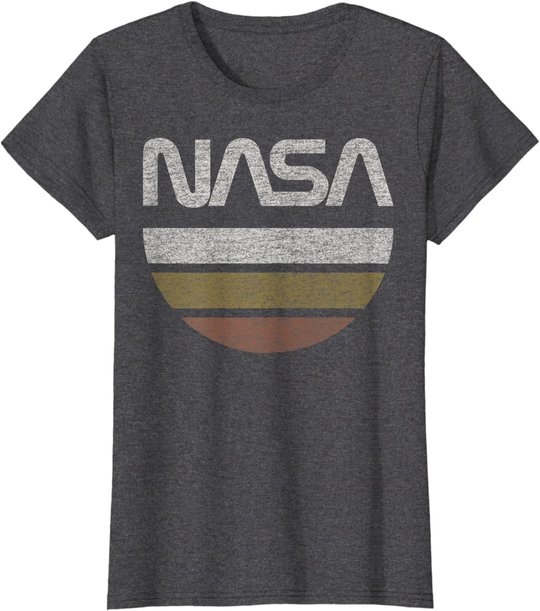 NASA Half Moon Striped Poster T-Shirt