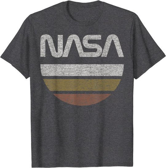 NASA Half Moon Striped Poster T-Shirt