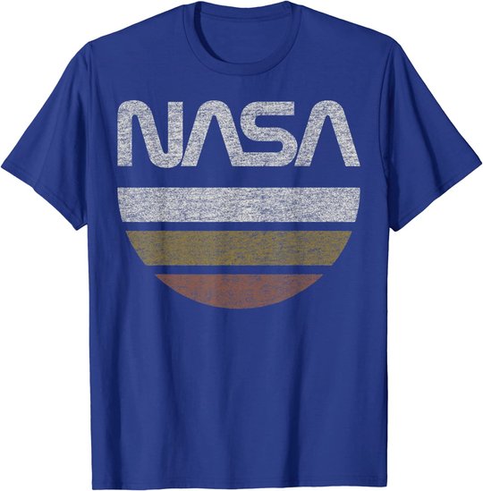 NASA Half Moon Striped Poster T-Shirt
