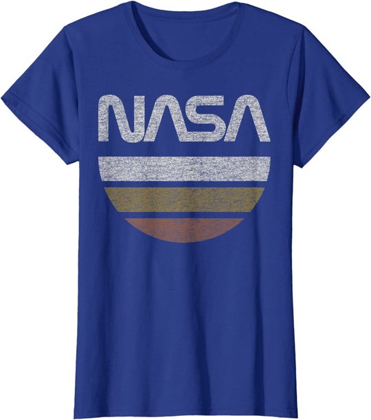 NASA Half Moon Striped Poster T-Shirt