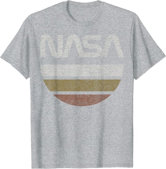 NASA Half Moon Striped Poster T-Shirt