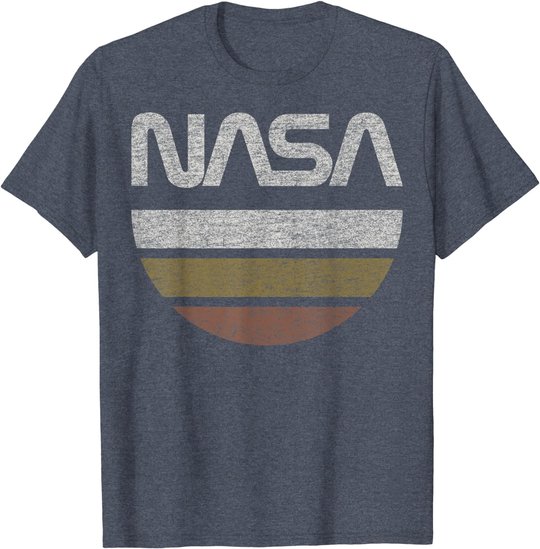 NASA Half Moon Striped Poster T-Shirt