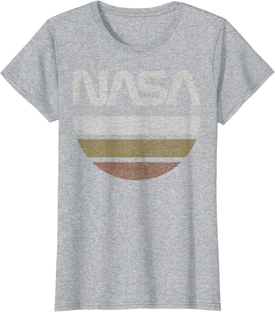 NASA Half Moon Striped Poster T-Shirt