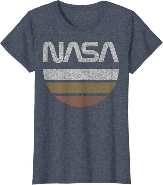 NASA Half Moon Striped Poster T-Shirt