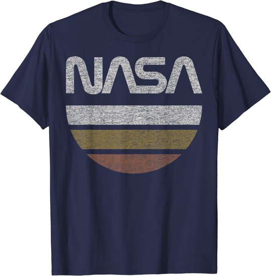 NASA Half Moon Striped Poster T-Shirt