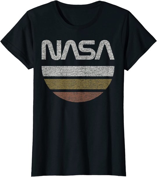 NASA Half Moon Striped Poster T-Shirt