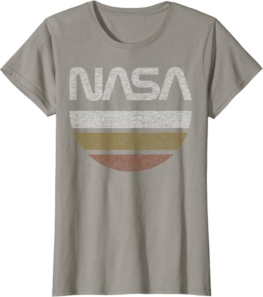 NASA Half Moon Striped Poster T-Shirt
