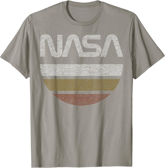 NASA Half Moon Striped Poster T-Shirt