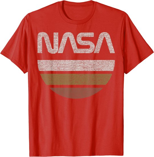 NASA Half Moon Striped Poster T-Shirt