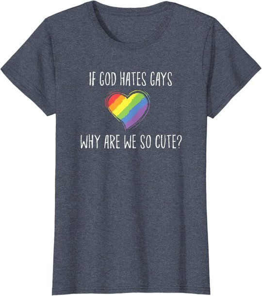 LGBT Regenbogen Herz Lesbisch Gay Homosexuell Pride Monat T-Shirt
