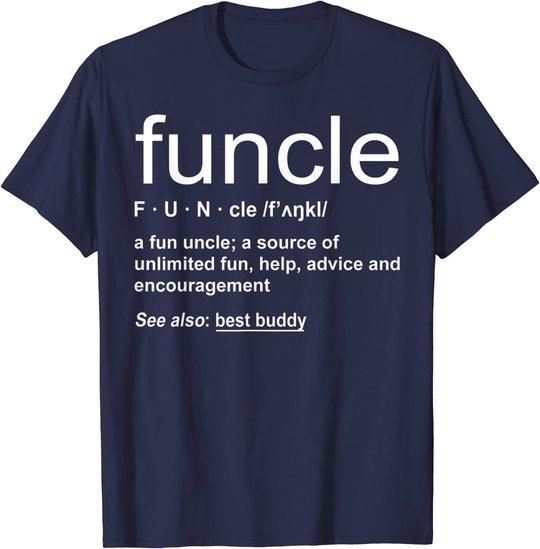 Herren Funny Funcle Word Definition Uncle Gift T-Shirt