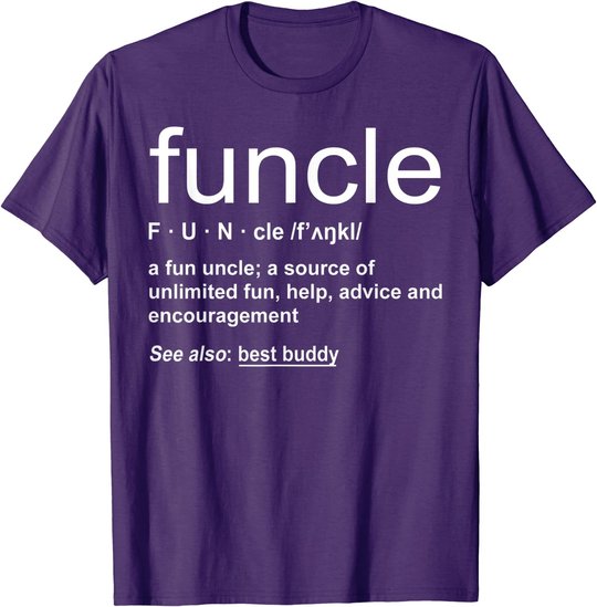 Herren Funny Funcle Word Definition Uncle Gift T-Shirt
