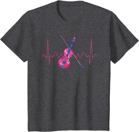 Musikinstrument Violinist Geschenk Herzschlag Violine T-Shirt