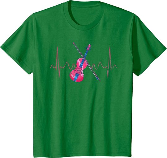 Musikinstrument Violinist Geschenk Herzschlag Violine T-Shirt