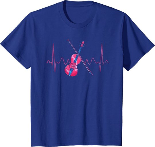Musikinstrument Violinist Geschenk Herzschlag Violine T-Shirt