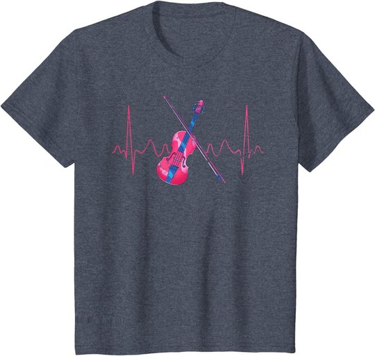 Musikinstrument Violinist Geschenk Herzschlag Violine T-Shirt