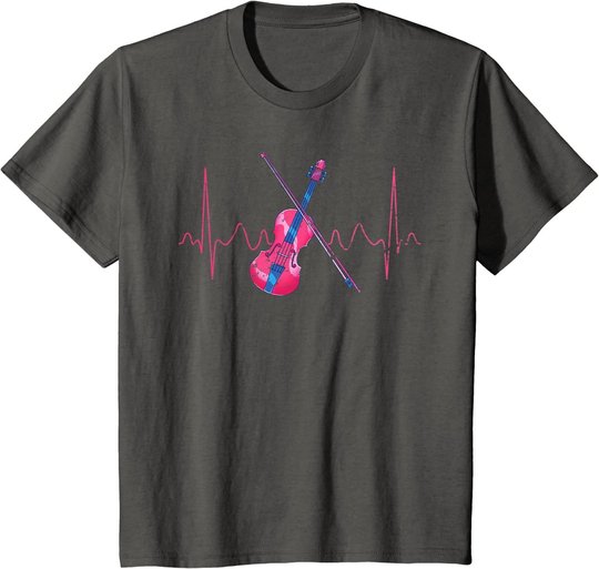 Musikinstrument Violinist Geschenk Herzschlag Violine T-Shirt