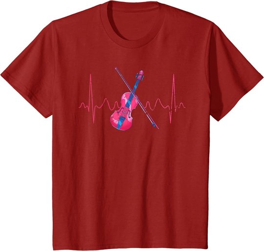 Musikinstrument Violinist Geschenk Herzschlag Violine T-Shirt