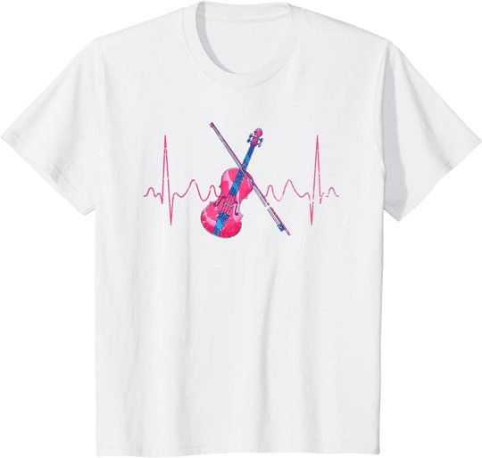 Musikinstrument Violinist Geschenk Herzschlag Violine T-Shirt