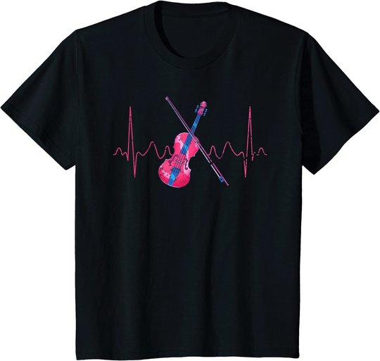 Musikinstrument Violinist Geschenk Herzschlag Violine T-Shirt