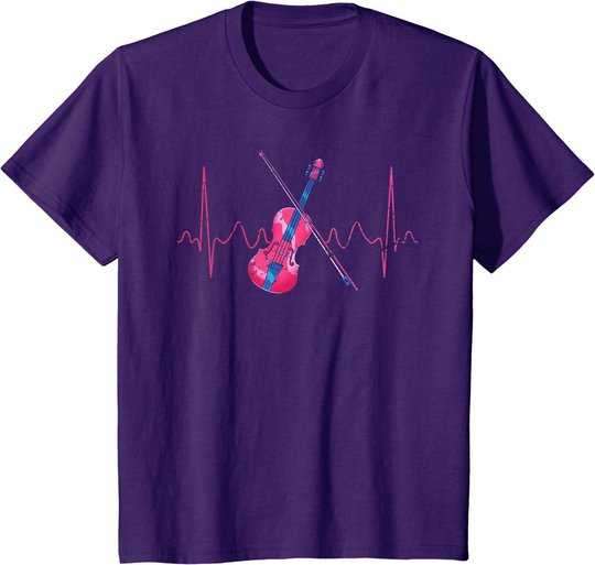 Musikinstrument Violinist Geschenk Herzschlag Violine T-Shirt