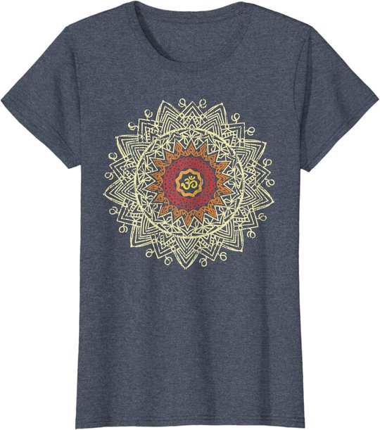 Damen Om Symbol Namaste Yoga Meditation Pose Hamsa Hand Geschenk T-Shirt
