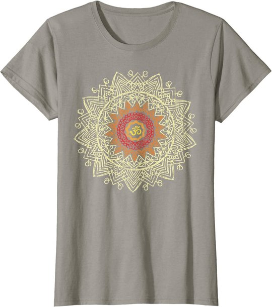 Damen Om Symbol Namaste Yoga Meditation Pose Hamsa Hand Geschenk T-Shirt