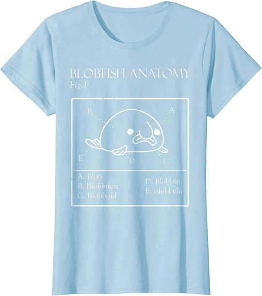 Blobby the Blobfish - Official (Blobatomy) T-Shirt