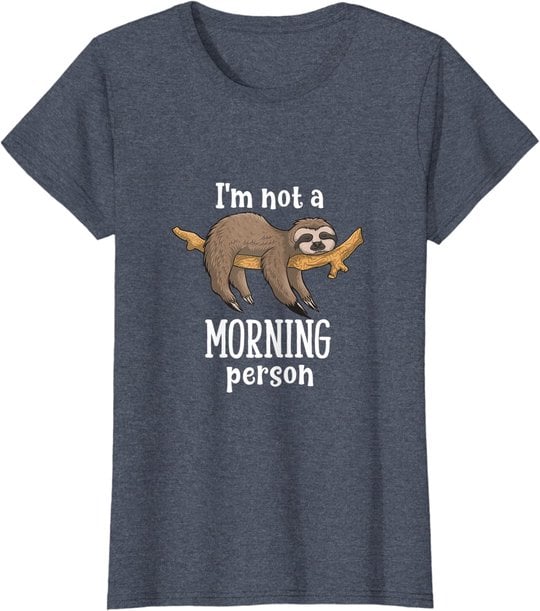 I am not a morning person sloth tiermotive Geschenk Faultier T-Shirt
