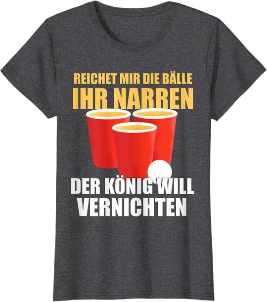 Reichet mir die Bälle Bierpong Beer Pong Regeln Trinkspiel T-Shirt