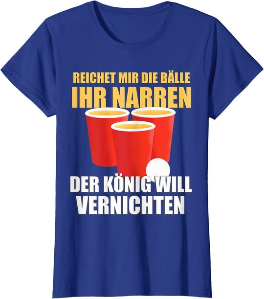 Reichet mir die Bälle Bierpong Beer Pong Regeln Trinkspiel T-Shirt
