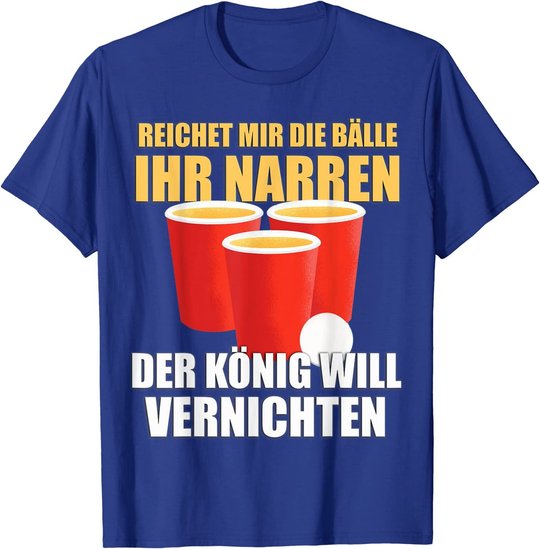 Reichet mir die Bälle Bierpong Beer Pong Regeln Trinkspiel T-Shirt