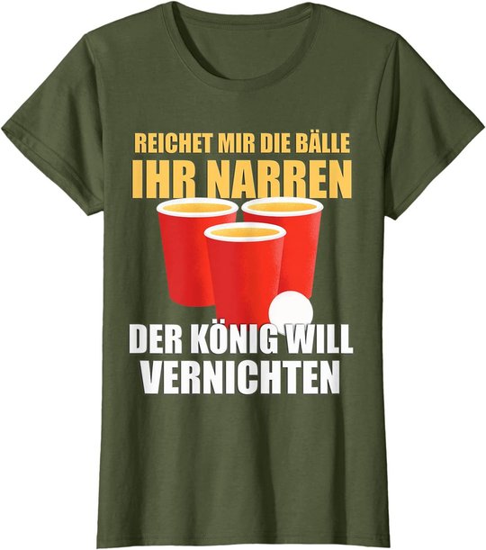 Reichet mir die Bälle Bierpong Beer Pong Regeln Trinkspiel T-Shirt