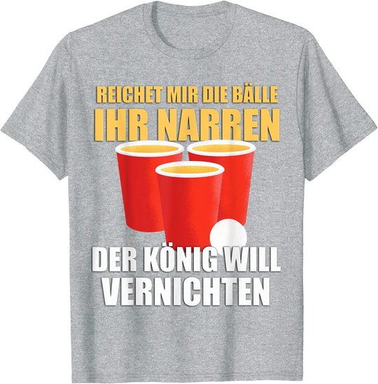 Reichet mir die Bälle Bierpong Beer Pong Regeln Trinkspiel T-Shirt