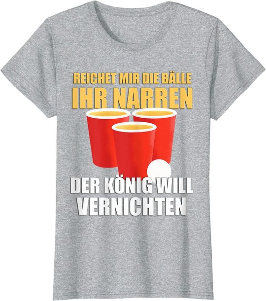 Reichet mir die Bälle Bierpong Beer Pong Regeln Trinkspiel T-Shirt