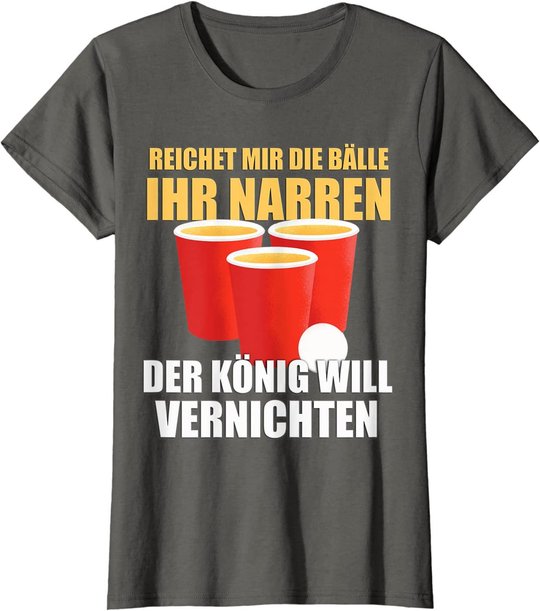 Reichet mir die Bälle Bierpong Beer Pong Regeln Trinkspiel T-Shirt