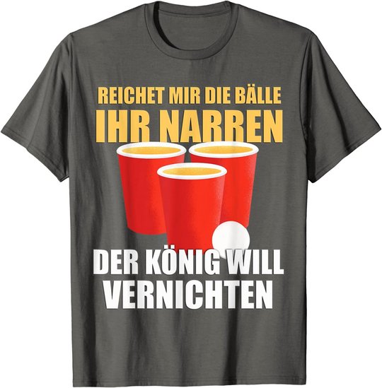 Reichet mir die Bälle Bierpong Beer Pong Regeln Trinkspiel T-Shirt