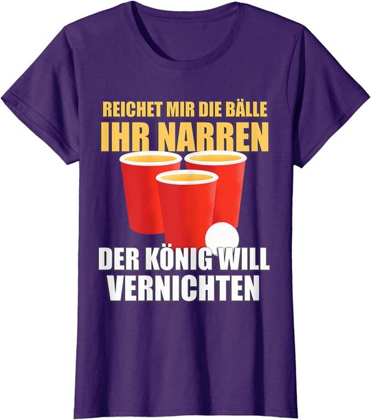 Reichet mir die Bälle Bierpong Beer Pong Regeln Trinkspiel T-Shirt
