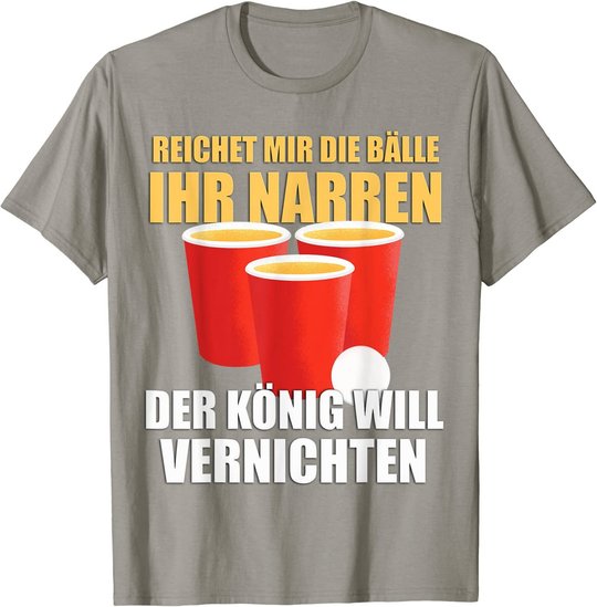 Reichet mir die Bälle Bierpong Beer Pong Regeln Trinkspiel T-Shirt