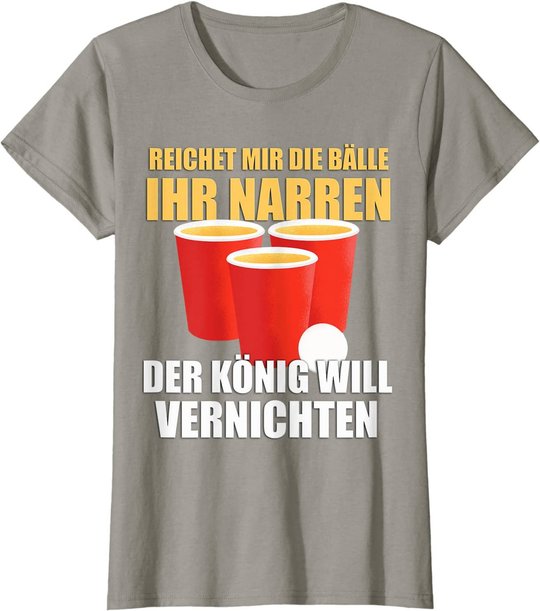 Reichet mir die Bälle Bierpong Beer Pong Regeln Trinkspiel T-Shirt