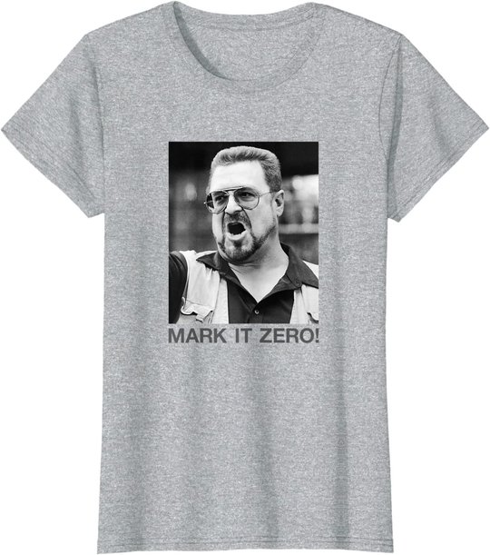 The Big Lebowski Walter Mark It Zero Black And White Poster T-Shirt
