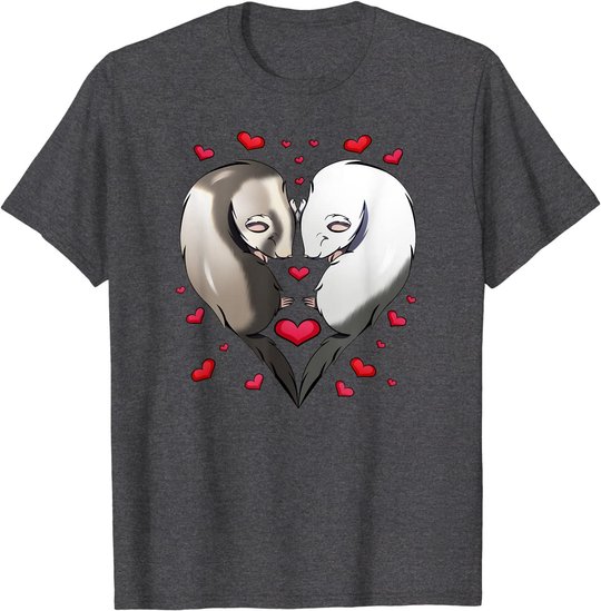 Frettchen Liebe Valentinstag Geschenk T-Shirt