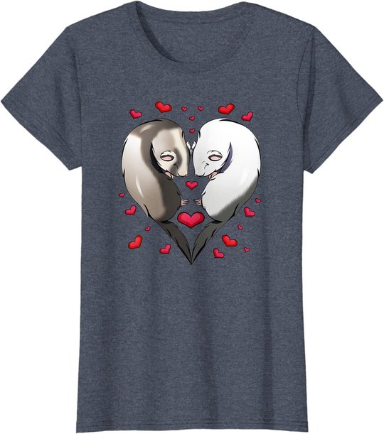 Frettchen Liebe Valentinstag Geschenk T-Shirt