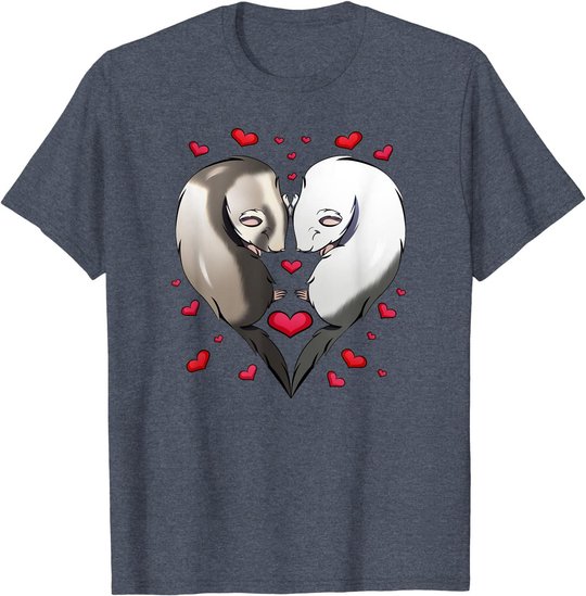 Frettchen Liebe Valentinstag Geschenk T-Shirt